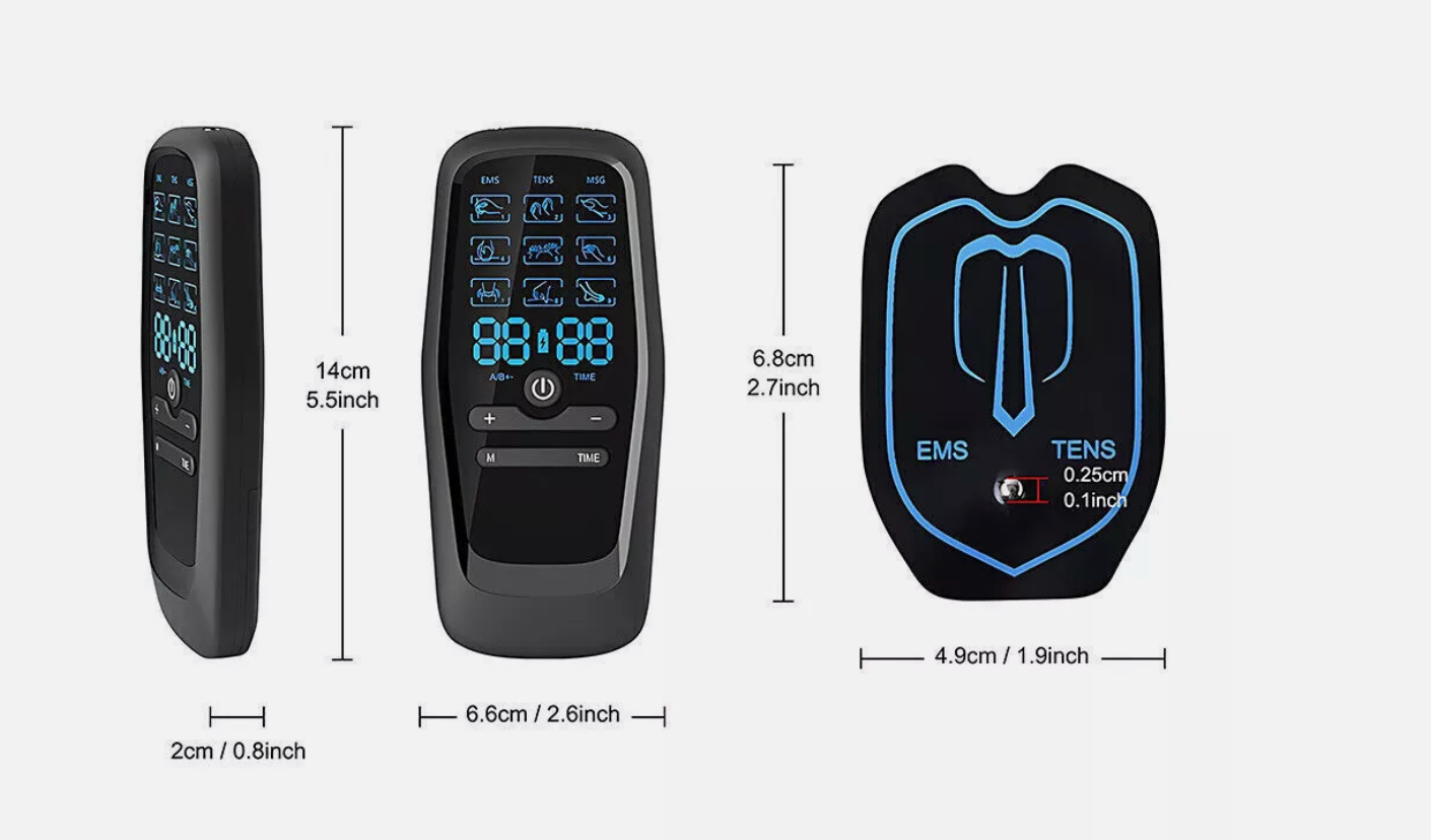 Electrical Massager Tens Machine Unit Pulse Muscle Stimulator Back Pain Therapy