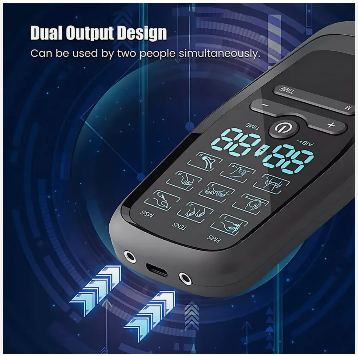Electrical Massager Tens Machine Unit Pulse Muscle Stimulator Back Pain Therapy