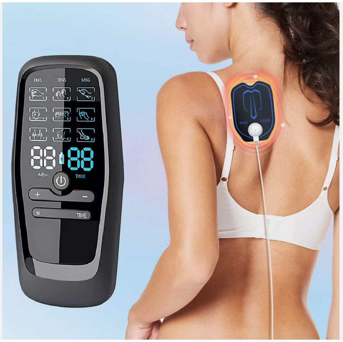 Electrical Massager Tens Machine Unit Pulse Muscle Stimulator Back Pain Therapy