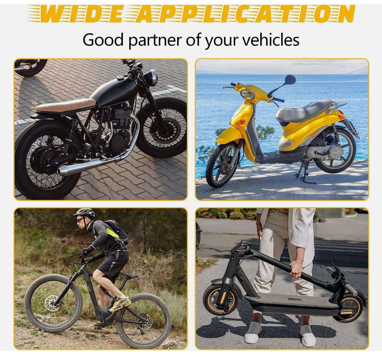 Motorbike Alarm Disc Lock Motorcycle Lock 110db w/ Reminder Cable Electric Lock