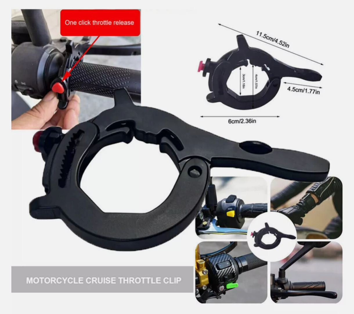 Universal Motorcycle Cruise Control Throttle Lock Motorbike Throttle Assist Lock