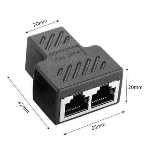 RJ45 Ethernet LAN Network Y Splitter Double Adapter 3 Ports Coupler Connector