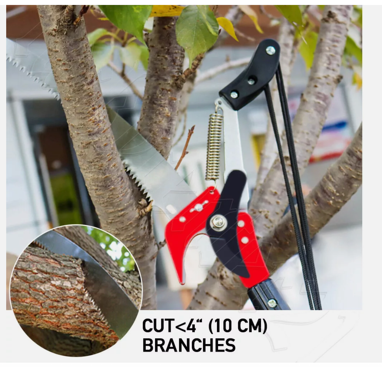 Detachable Pole Pruning Saw 8m Tree Trimmer Saw Shearing Storage Bag Portable