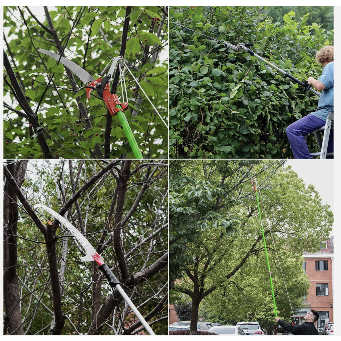 Detachable Pole Pruning Saw 8m Tree Trimmer Saw Shearing Storage Bag Portable