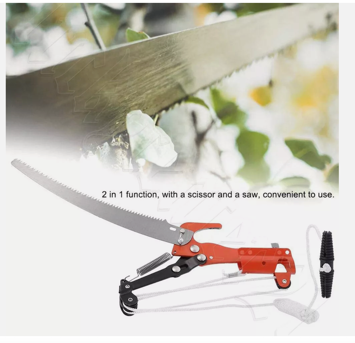 Detachable Pole Pruning Saw 8m Tree Trimmer Saw Shearing Storage Bag Portable