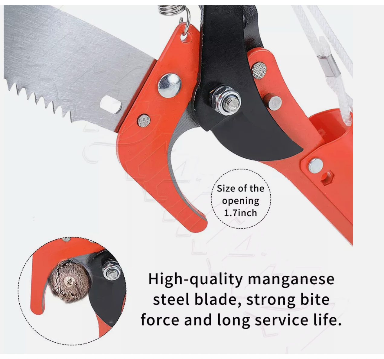 Detachable Pole Pruning Saw 8m Tree Trimmer Saw Shearing Storage Bag Portable