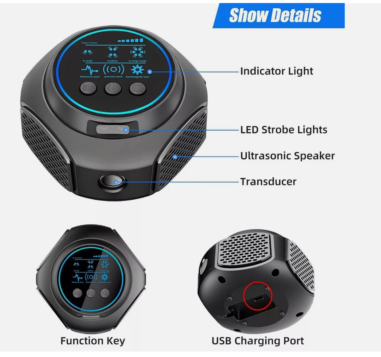 Possum Repeller w/ Ultrasonic Chemical Free Insect Pest Rat Mouse Repellent