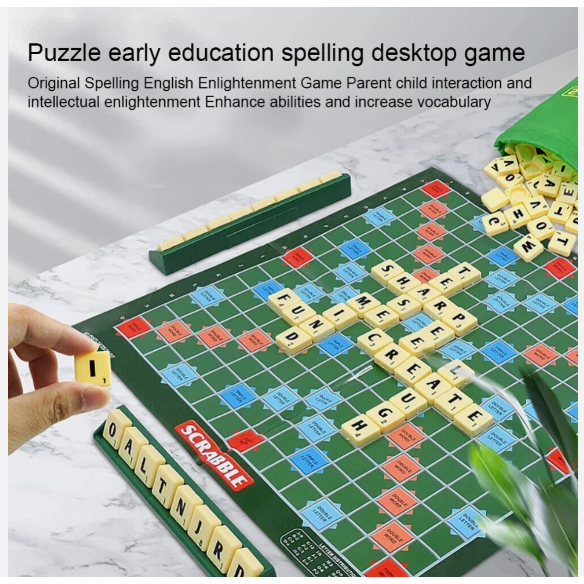 Scrabble Board Family Indoor Game Kid Adult Educational Toy Party Fun Words