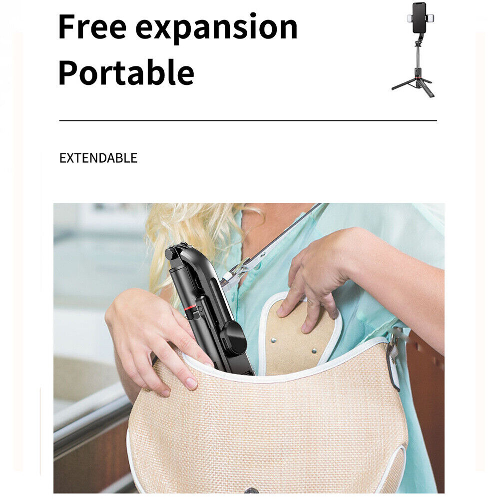 Rotating Tripod Unipod Selfie Stick Wireless Bluetooth Remote For Mobile Phone