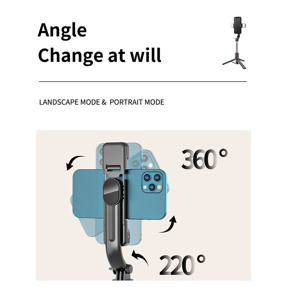 Rotating Tripod Unipod Selfie Stick Wireless Bluetooth Remote For Mobile Phone