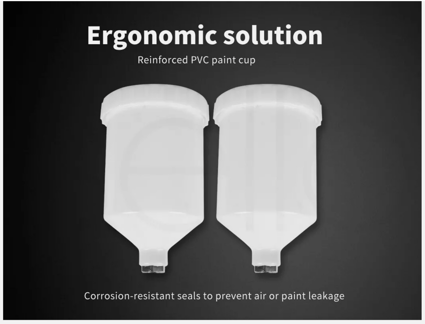 Spray Gun Paint Gun Kit HVLP Gravity Feed Air 1.4mm 1.7mm 2mm 3Tips