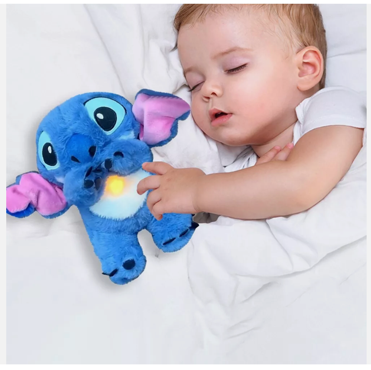 Stitch Breathing Musical Soothing Doll Sleep Toys Anxiety Relief Plush Toy Gift