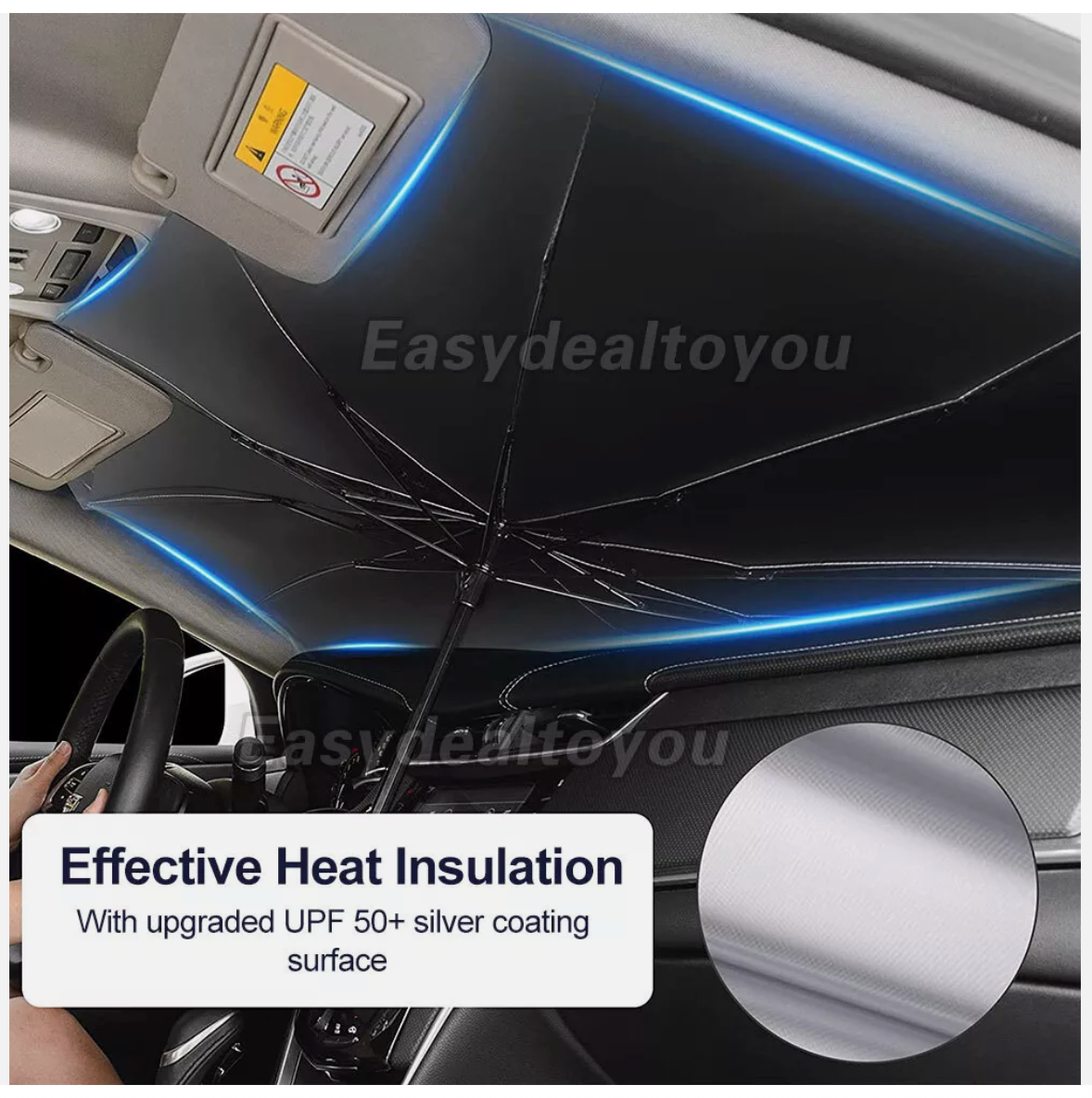 Car Windshield Sunshade Umbrella Foldable Front Window Cover Visor Sun Shade UV