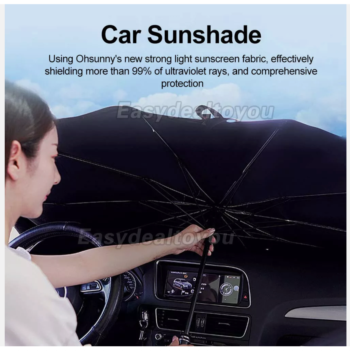 Car Windshield Sunshade Umbrella Foldable Front Window Cover Visor Sun Shade UV