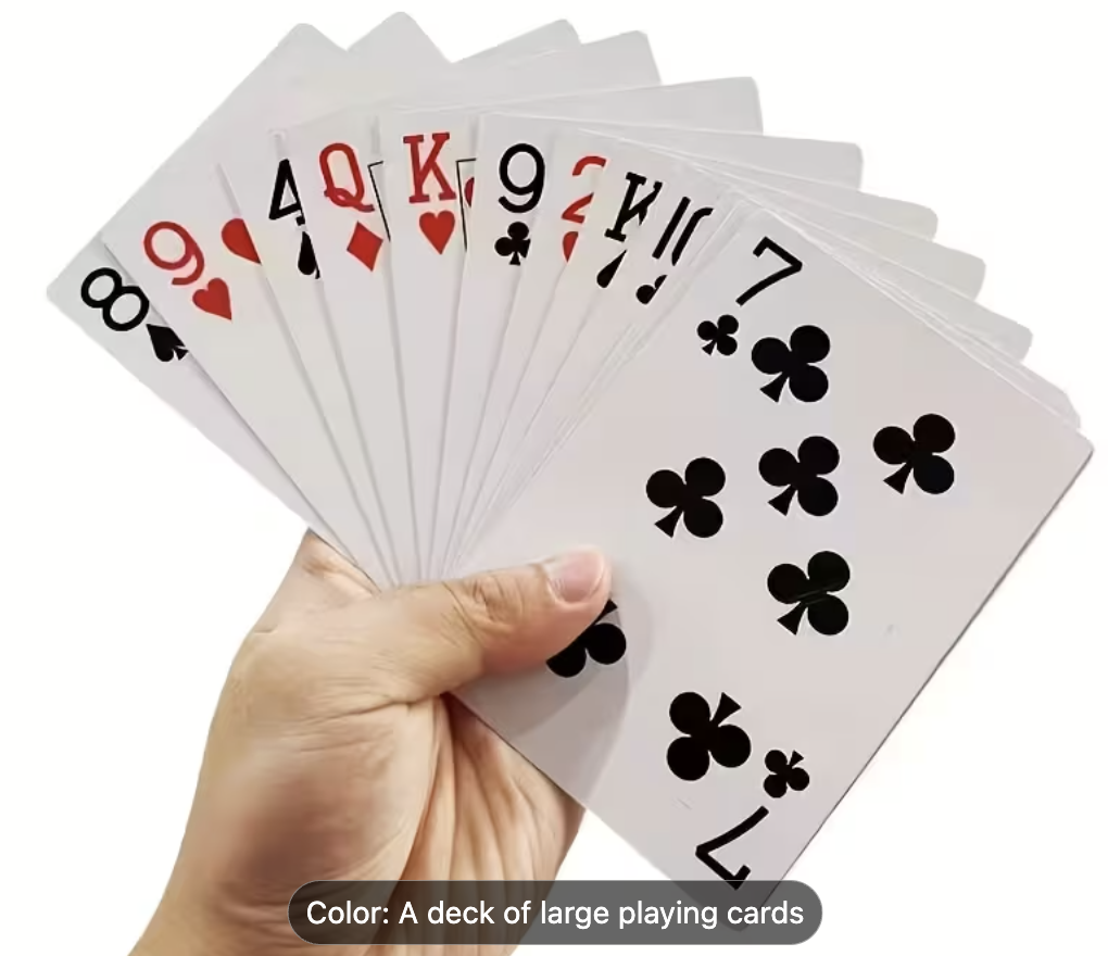 Super large poker cards