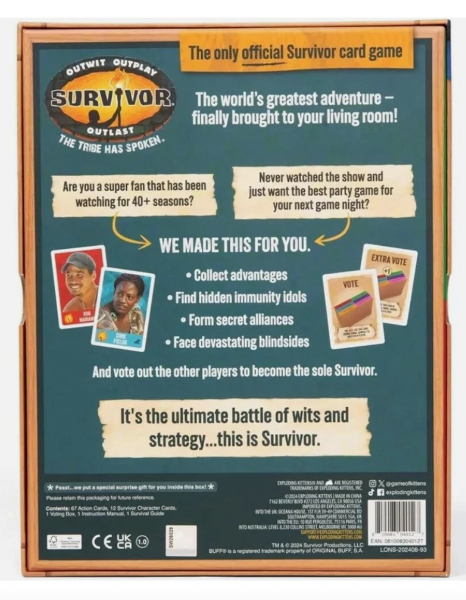 Survivor: The Tribe Has Spoken Card Game for Adult Party Family Game