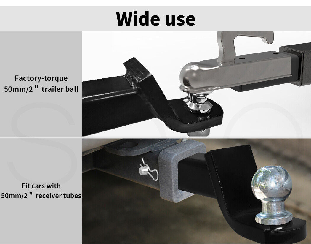 Tow Bar Tongue 50mm Ball Hitch Mount Pin Lock Trailer Car Caravan 4WD
