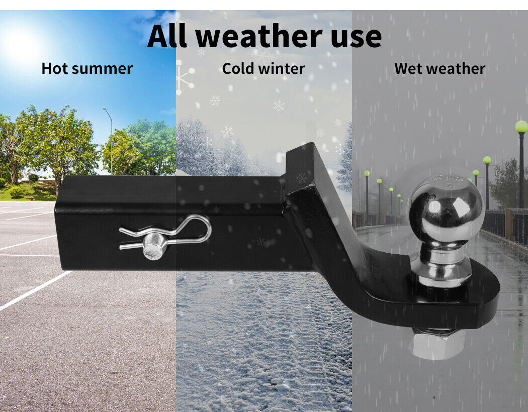 Tow Bar Tongue 50mm Ball Hitch Mount Pin Lock Trailer Car Caravan 4WD