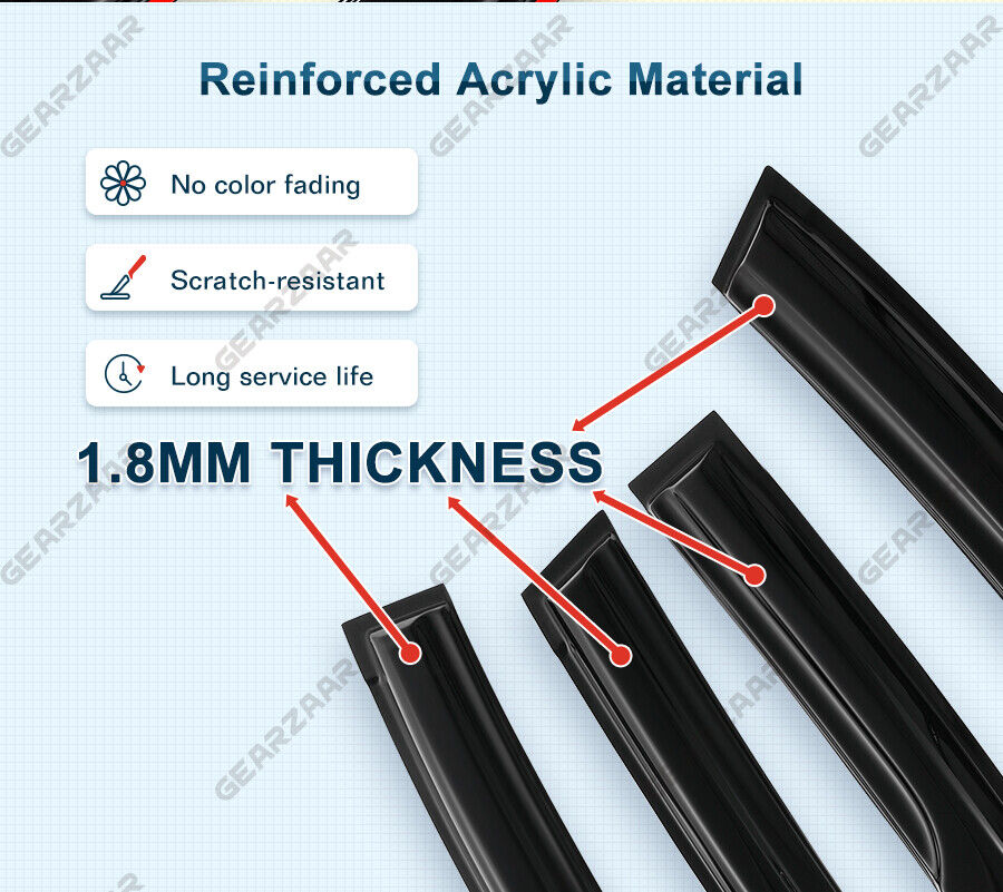 4pcs Window Visor Weathershields Weather Shield fit for Toyota Rav4 2013-2018