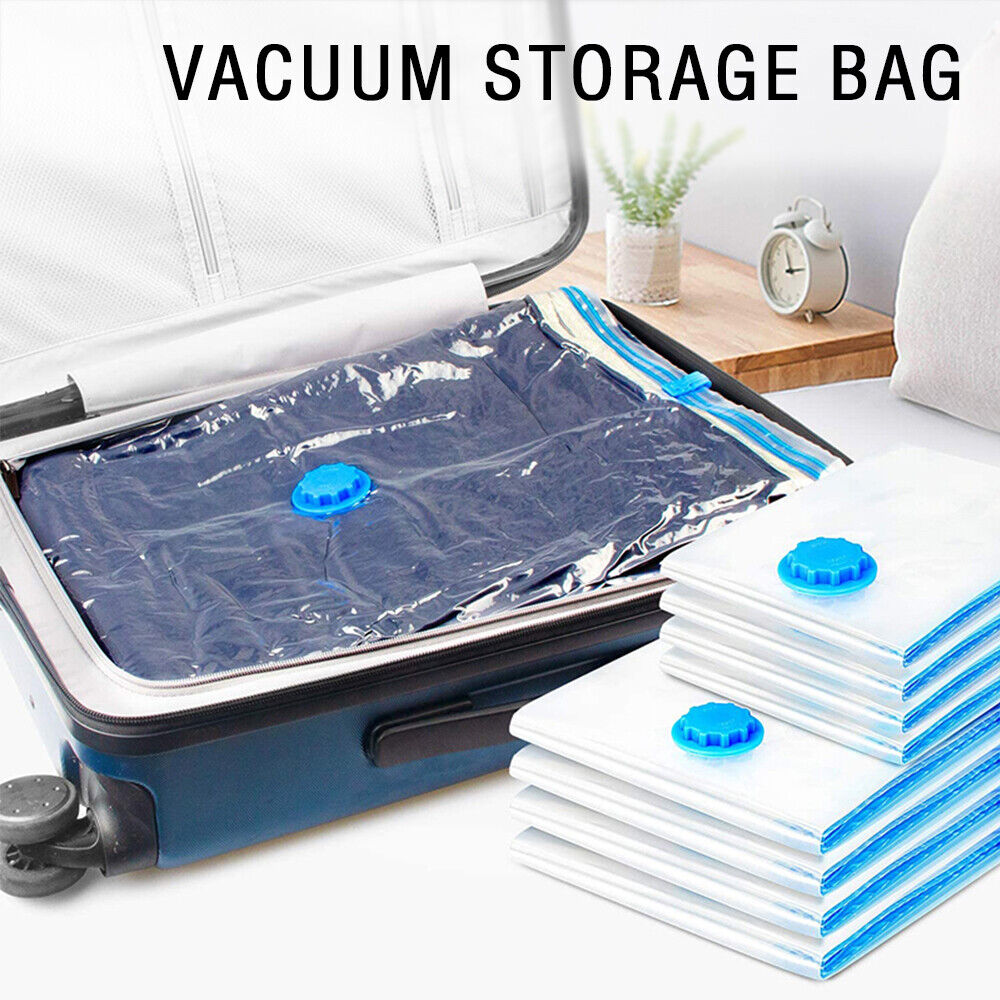 6xVacuum Storage Bags Clothes Sealer Bags Space Saver Storage Seal Compressing