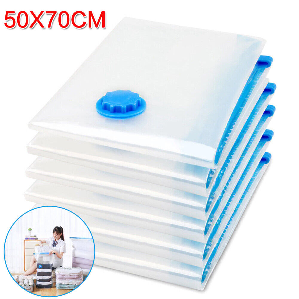 6xVacuum Storage Bags Clothes Sealer Bags Space Saver Storage Seal Compressing