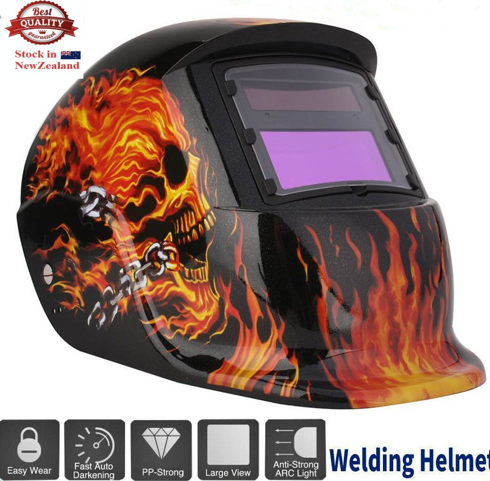 Welding Helmet Auto darkening 110x90mm Large View ARC TIG MIG Solar & Battery