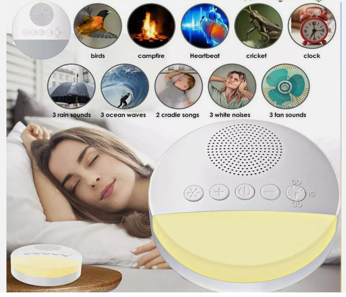 White Noise Sound Machine Sleep Therapy Relaxation for Adults Baby Nature Sounds