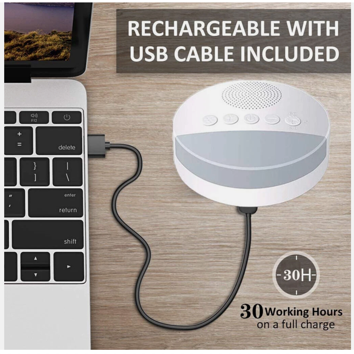 White Noise Sound Machine Sleep Therapy Relaxation for Adults Baby Nature Sounds