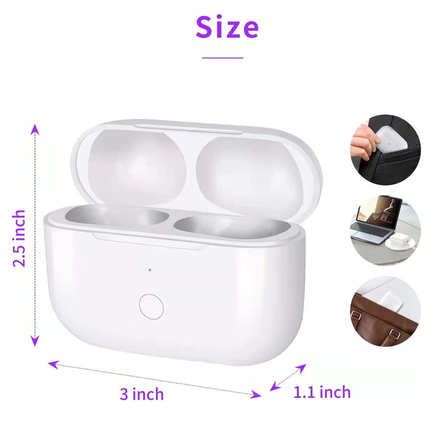 Replacement Wireless Charging Case For Airpods Pro Bluetooth Compatible Earphone