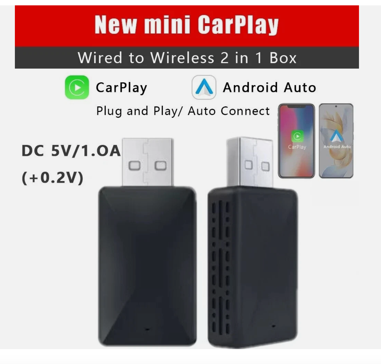 USB Wireless CarPlay Dongle Adapter for Android Car Auto Navigation Player