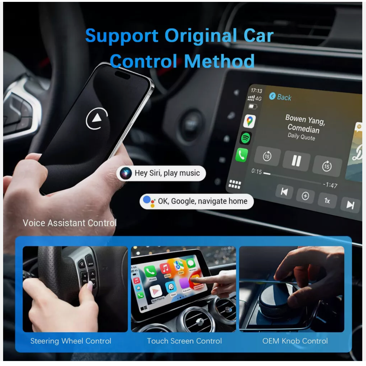USB Wireless CarPlay Dongle Adapter for Android Car Auto Navigation Player