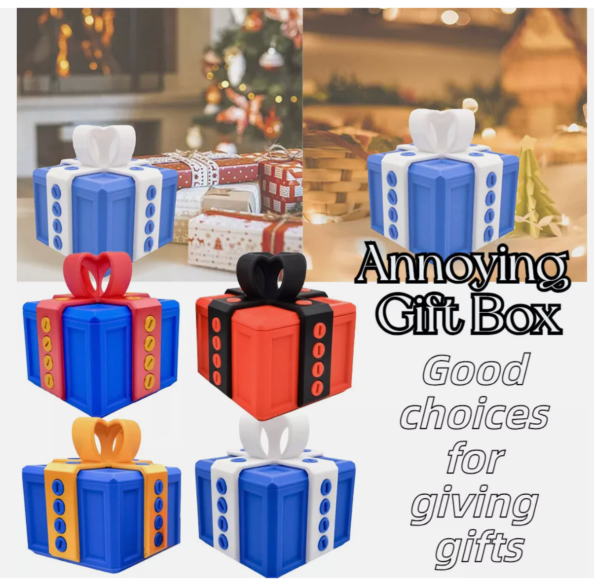 3D Annoying Gift Box with Screws Twist Storage Decorations Ornaments