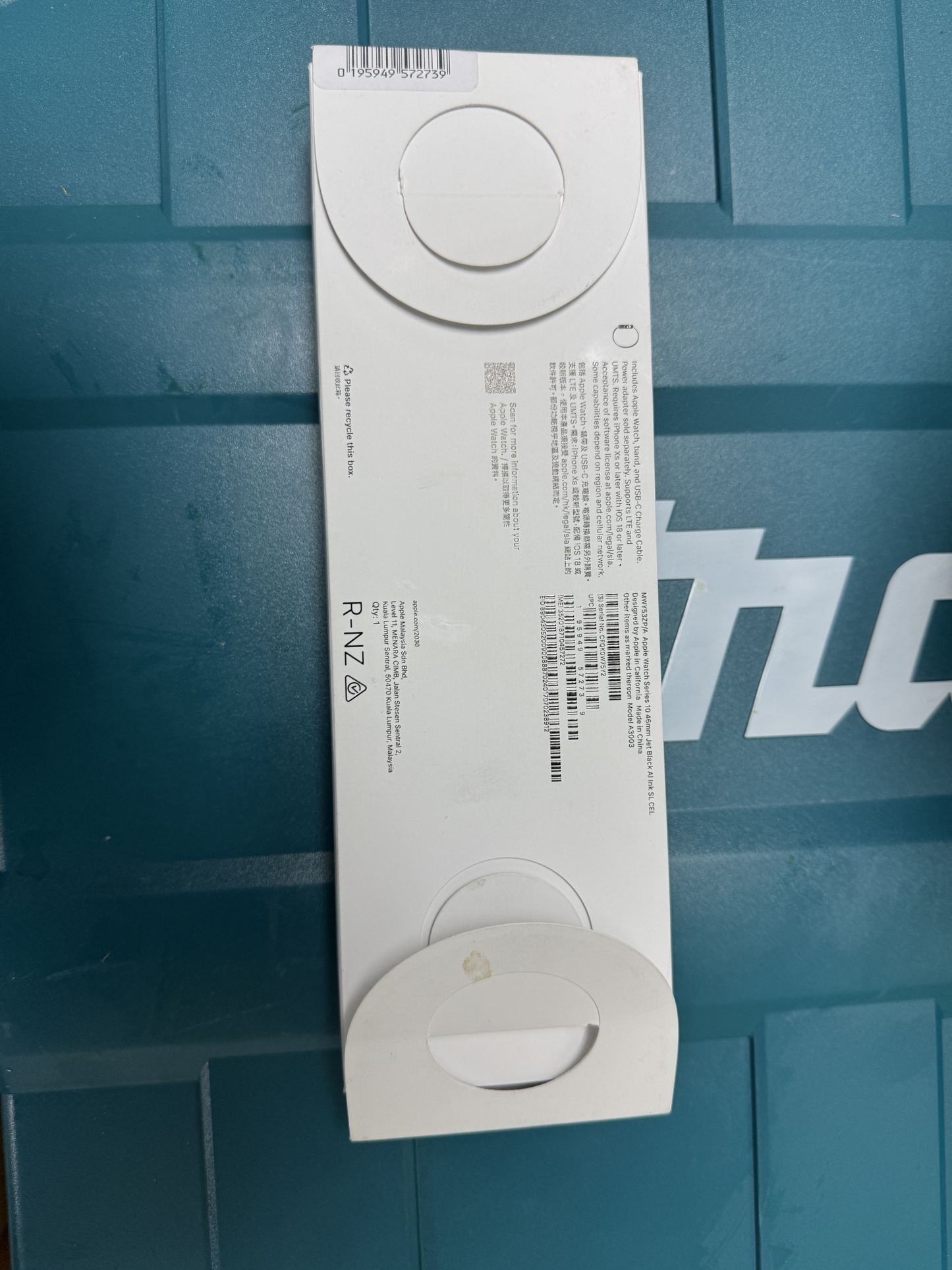 Apple Watch Series 10 (GPS + Cellular) 46mm - Jet Black Aluminium Case