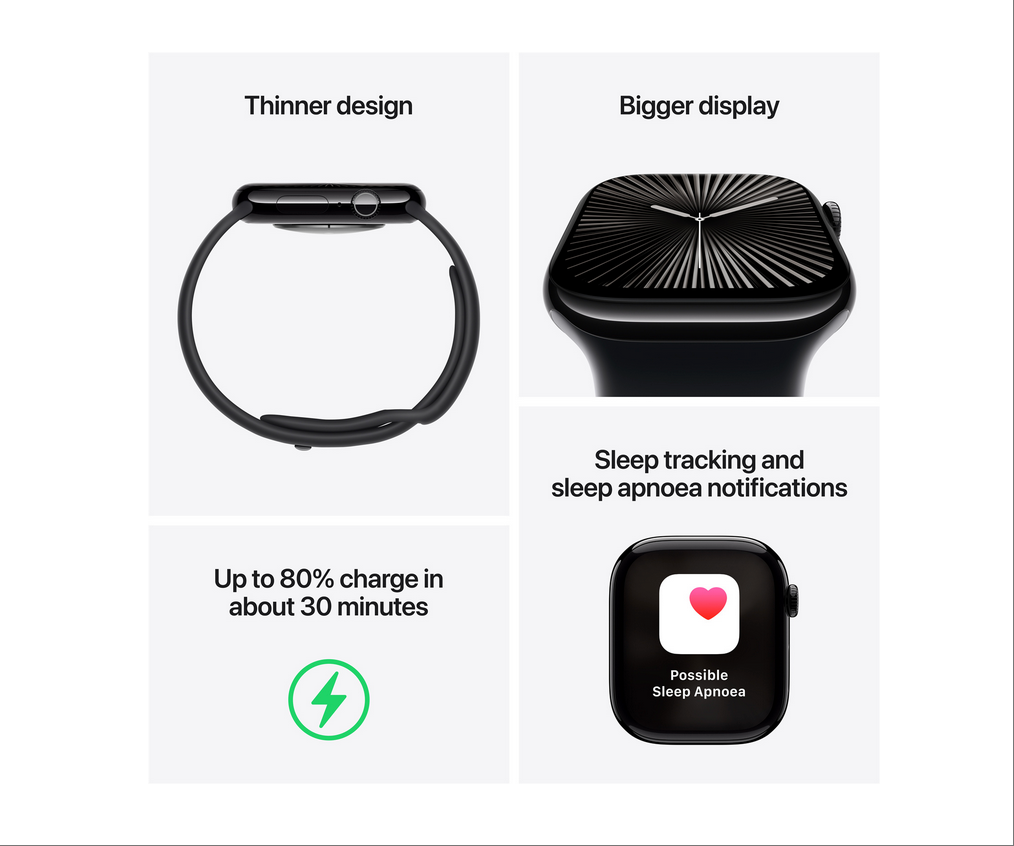 Apple Watch Series 10 (GPS + Cellular) 46mm - Jet Black Aluminium Case
