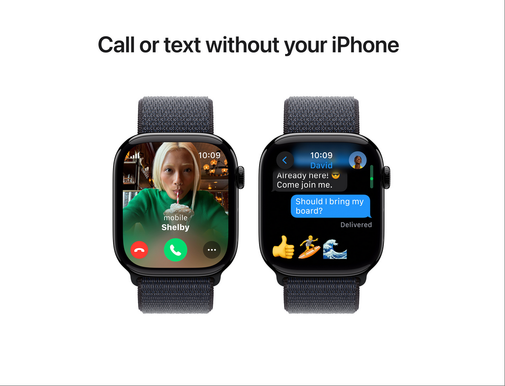 Apple Watch Series 10 (GPS + Cellular) 46mm - Jet Black Aluminium Case