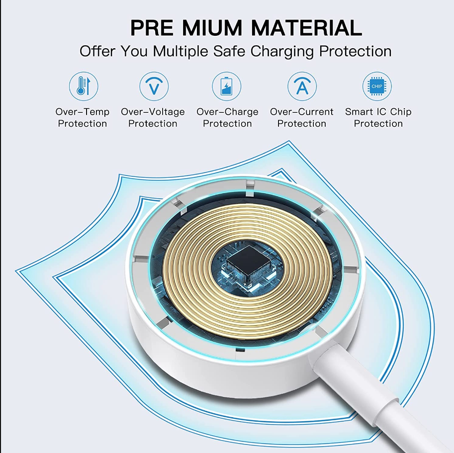 For Apple Watch 8 7 6 5 4 3 Magnetic 2 in 1 Charger Charging Cable