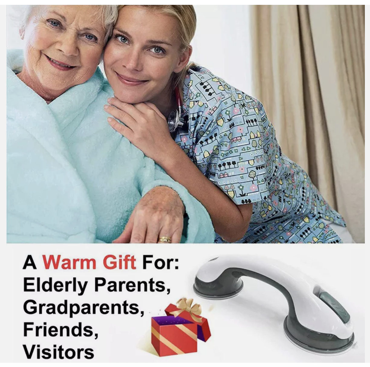 Safety Bathroom Aid Bath Shower Hand Grab Grip Towel Suction Rail Bar Handle