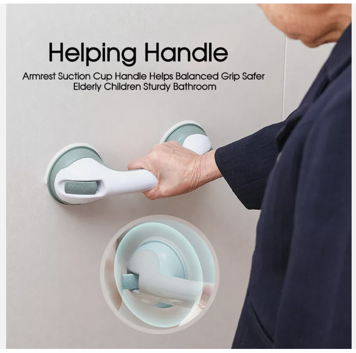 Safety Bathroom Aid Bath Shower Hand Grab Grip Towel Suction Rail Bar Handle