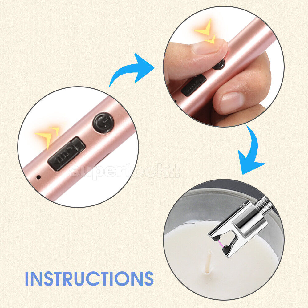 Plasma ARC Flameless USB Lighter BBQ Windproof Kitchen Candle Rechargeable