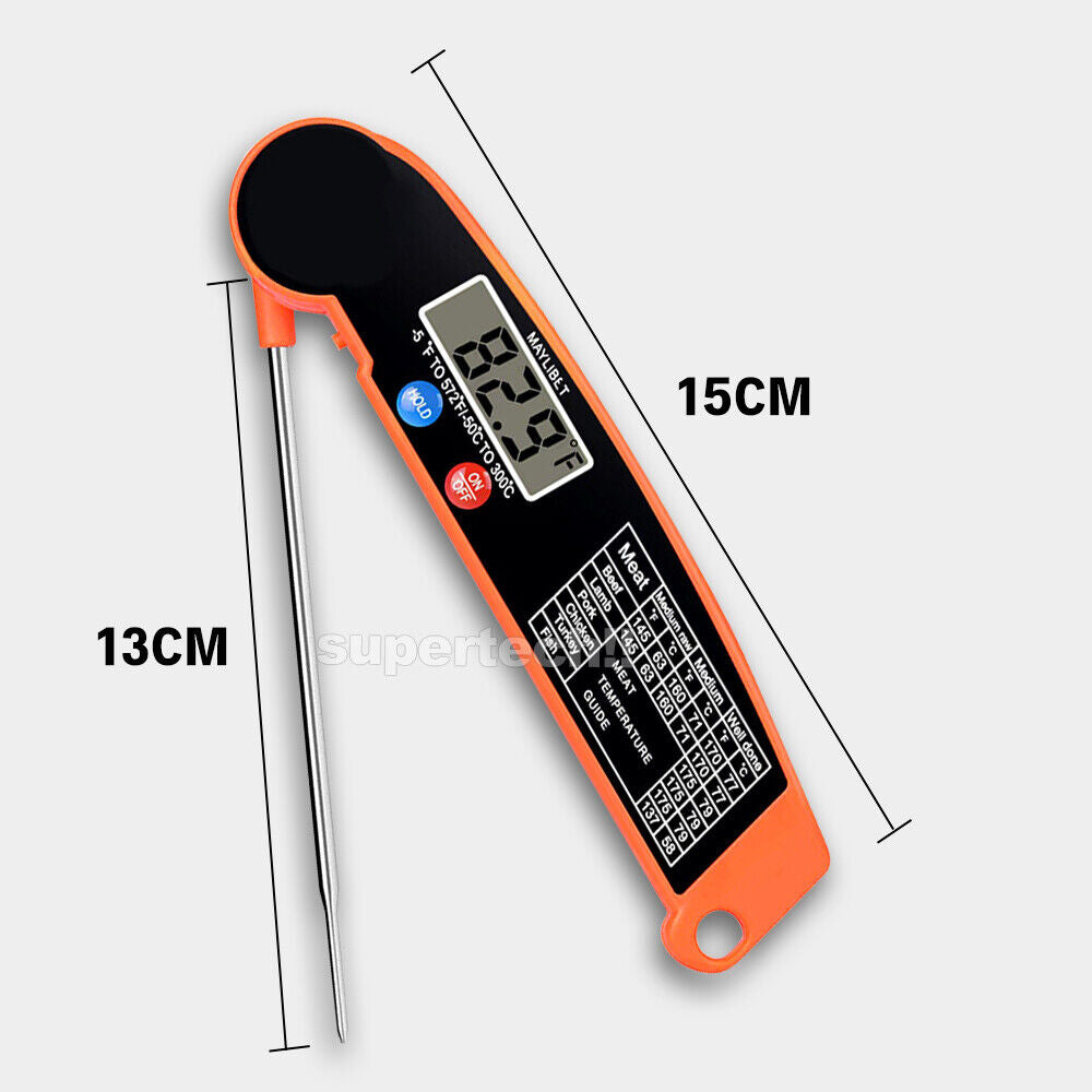 Foldable Digital Thermometer Probe Temperature Kitchen Cooking Food BBQ Meat Jam