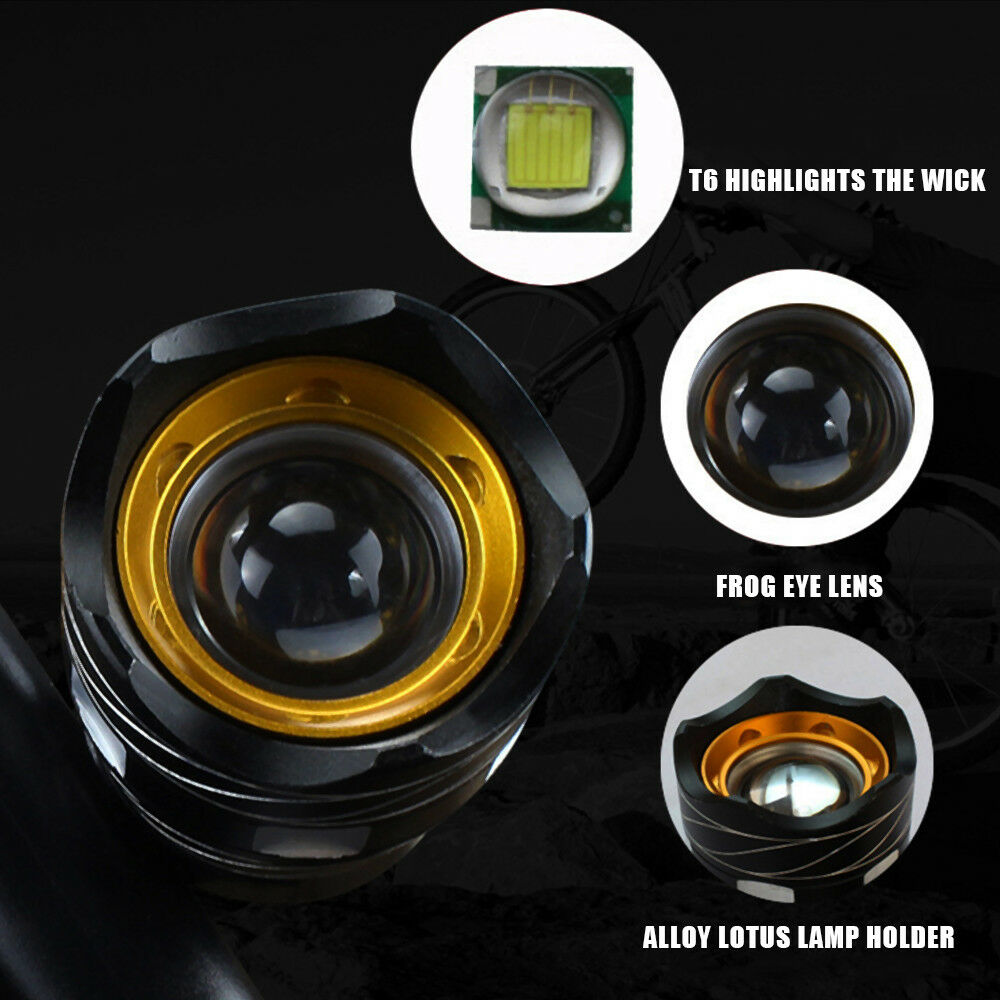 15000LM Bike Front Rear Light USB Rechargable Lamp Flashlight Bicycle LED KC