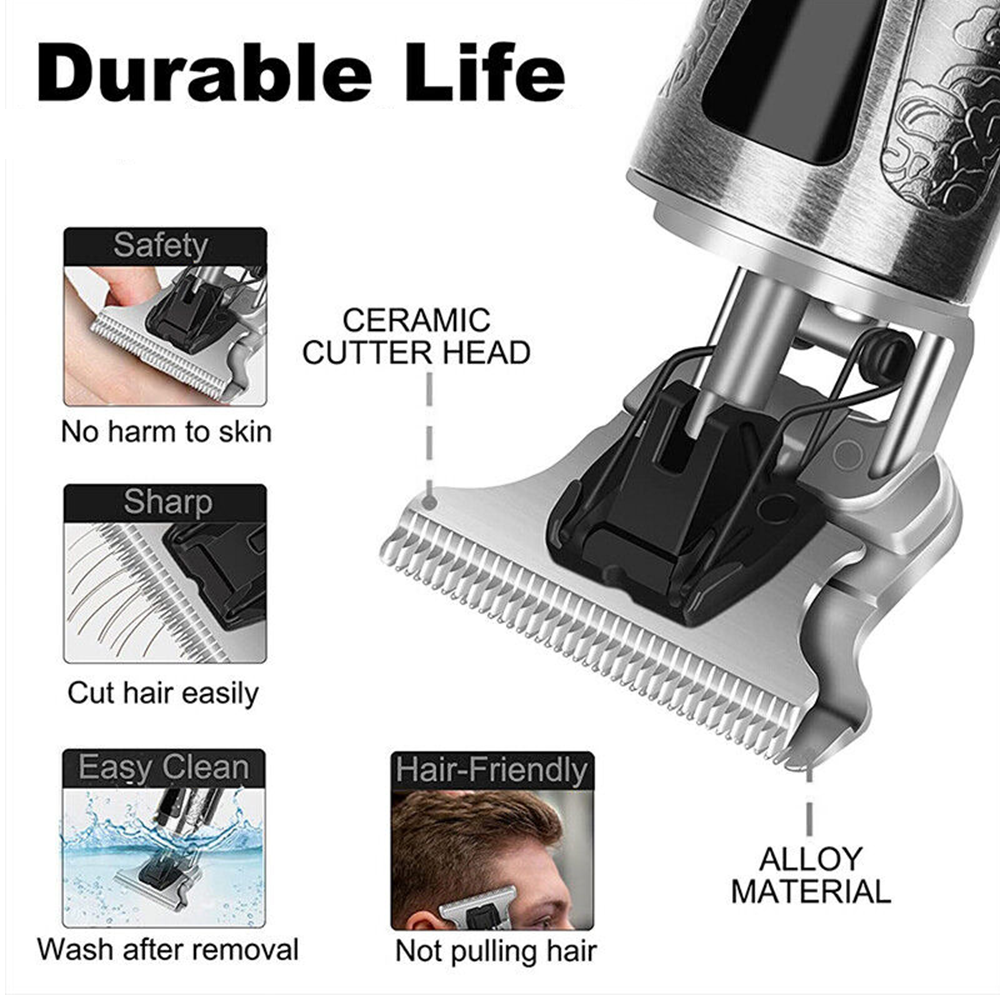 Men Portable Electric Hair Trimmer Clippers Beard Shaver Cutting Cordless