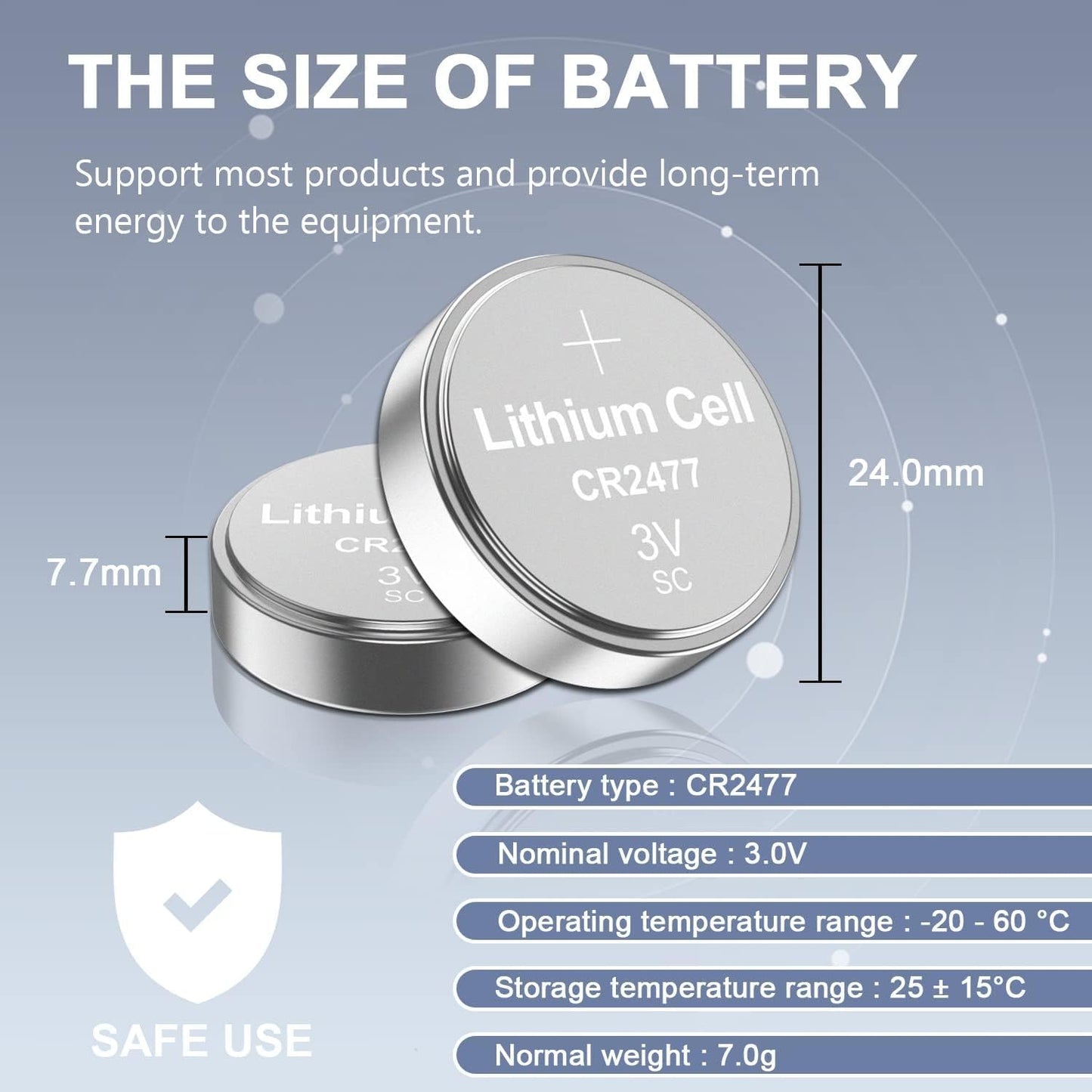 5 X CR2477 CR-2477 CR2477/BN 3V LITHIUM BATTERY BATTERIES BUTTON CELL