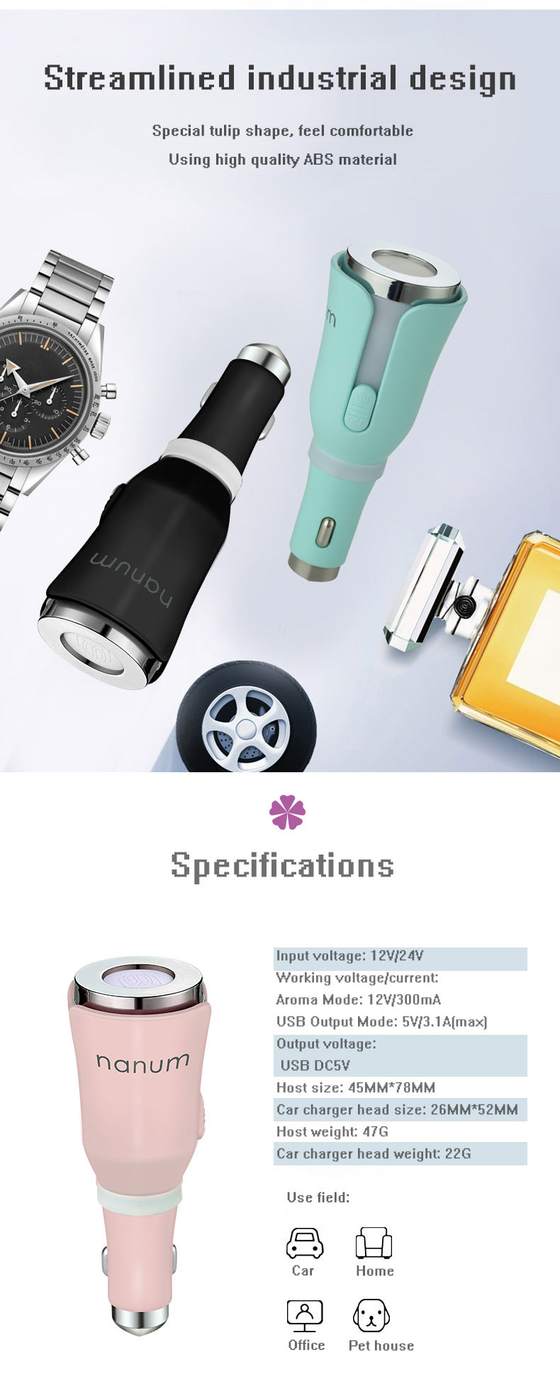 SALE:Car Air Freshener Mini USB Aromatherapy Car Humidifier USB Essential Oil