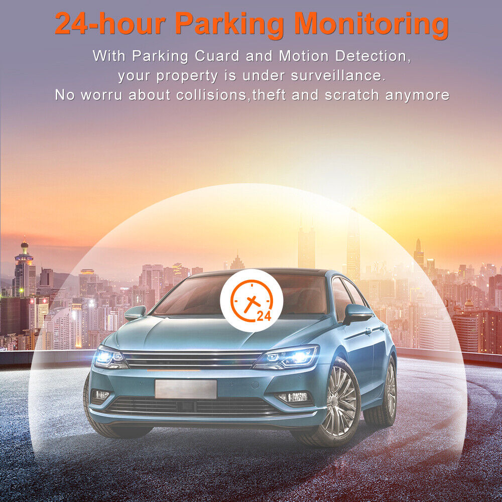 1080P Car DVR Rearview Mirror Touch Dash Cam Driving Recorder with Rear Camera