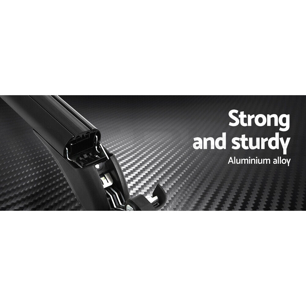 Universal Car Roof Rack Cross Bars 90cm Aluminium Adjustable Lockable 45kg