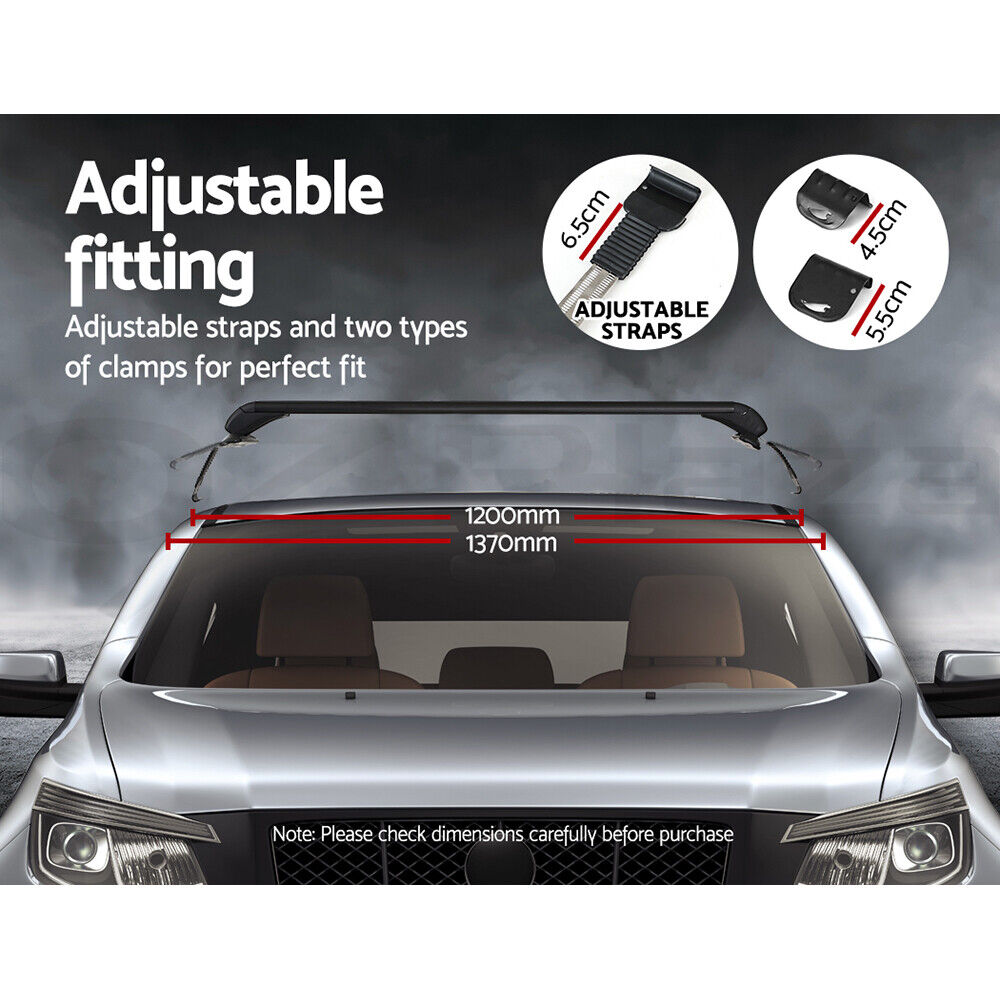 Universal Car Roof Rack Cross Bars 90cm Aluminium Adjustable Lockable 45kg