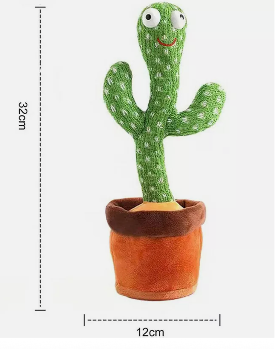 Dancing Talking Singing Shaking Cactus Kids Gift Plush Doll USB Charging Toy