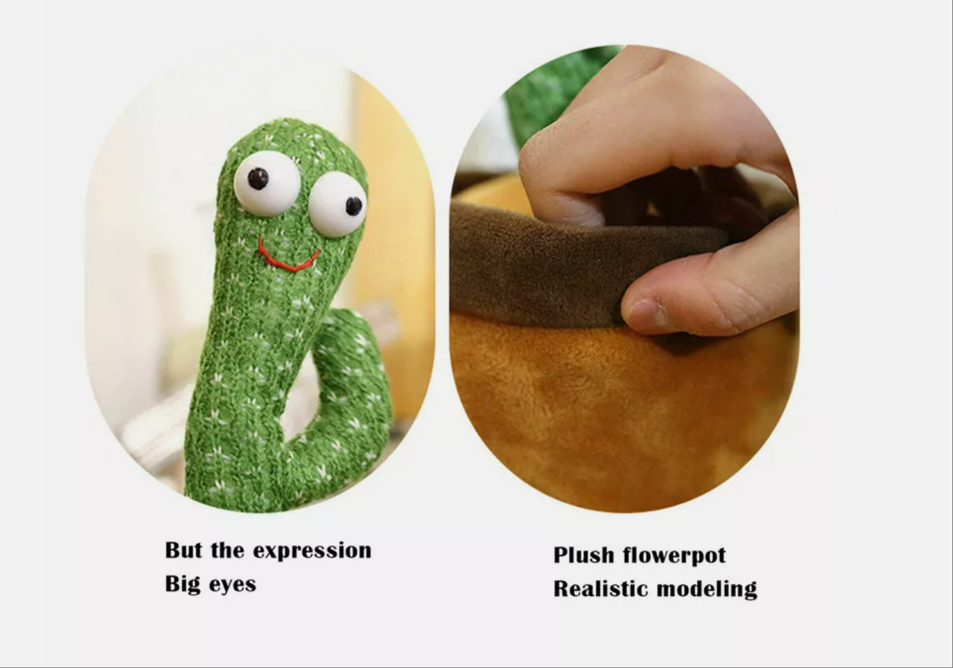 Dancing Talking Singing Shaking Cactus Kids Gift Plush Doll USB Charging Toy