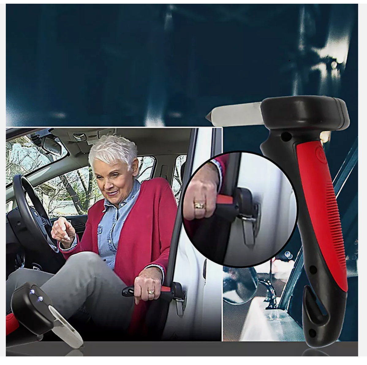 Car Door Handle Disability Elderly Standing Aid Cane Assist Mobility Aid Tool